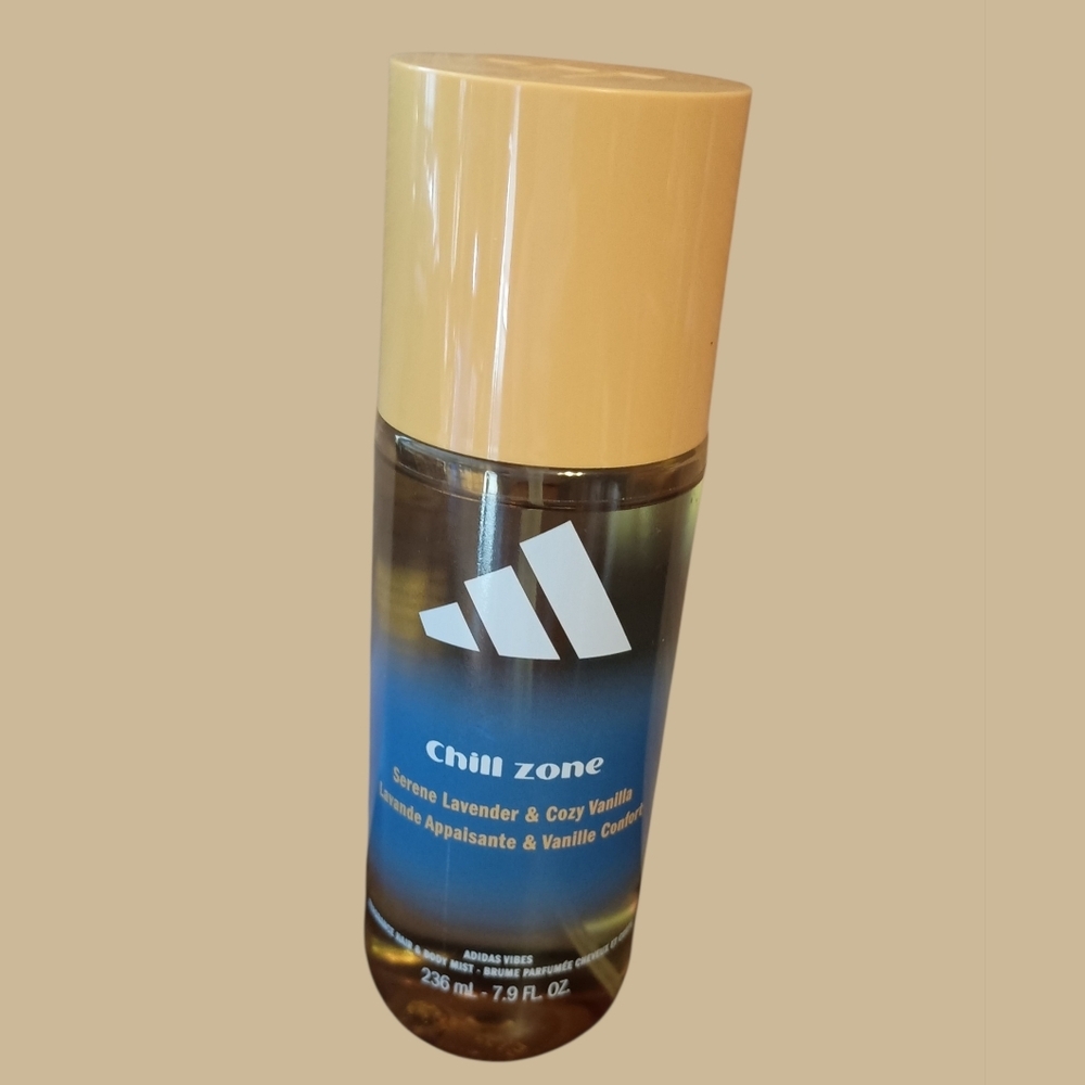 New 7.9 fl oz Adidas Chill Zone Fragrant Hair and Body Mist